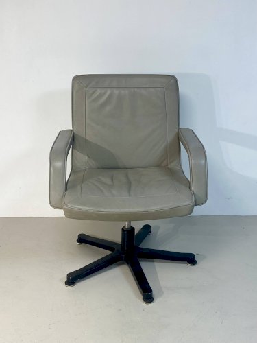 Fauteuil visiteur mobilier international cuir Gris 2000