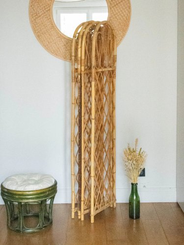 Félix, le grand paravent en rotin clair N°27