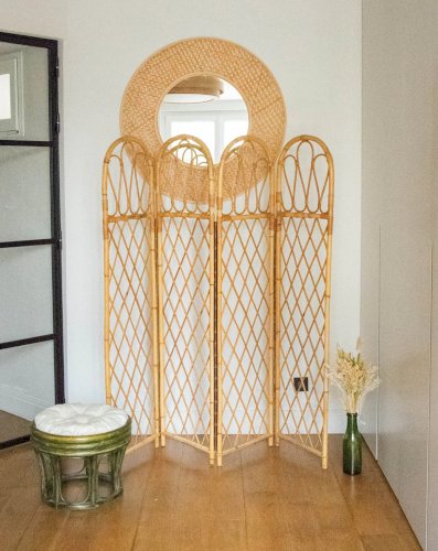 Félix, le grand paravent en rotin clair N°27