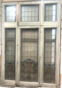 Fenétre a imposte en vitrail Art Déco vers 1900 XX siècle