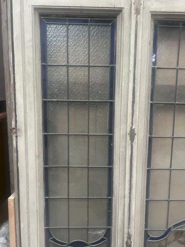 Fenétre a imposte en vitrail Art Déco vers 1900 XX siècle