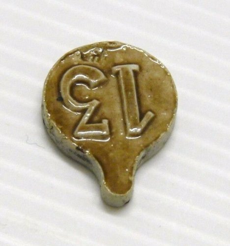-FEVE ANCIENNE CHIFFRE 13 Biscuit couleur marron Limoges Castel de 74 à 84