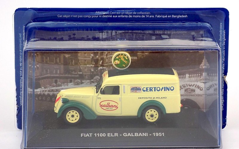 Fiat 1100 ELR van Galbani (1951) 1/43 Altaya