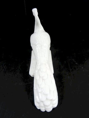 Figure porcelaine de Paris XIX° PAON blanc de Chine numérotée
