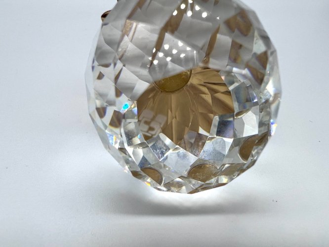 Figurine ananas Swarovski cristal facetté doré 6cm lot 2 vintage hibou