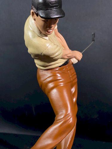 Figurine au golfeur plâtre polychrome Jacky Samson Editions Optimum Paris 1996