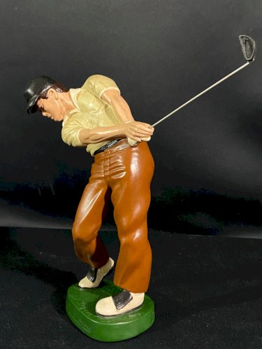 Figurine au golfeur plâtre polychrome Jacky Samson Editions Optimum Paris 1996