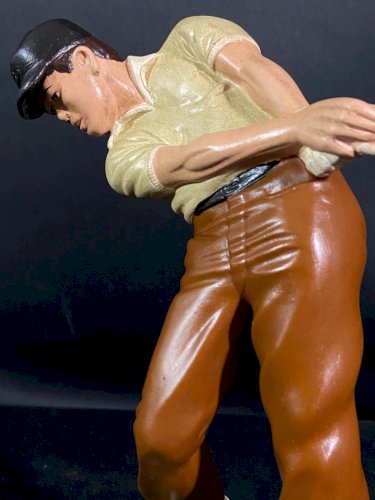 Figurine au golfeur plâtre polychrome Jacky Samson Editions Optimum Paris 1996