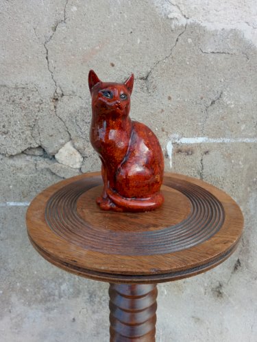 Figurine chat finition laque 