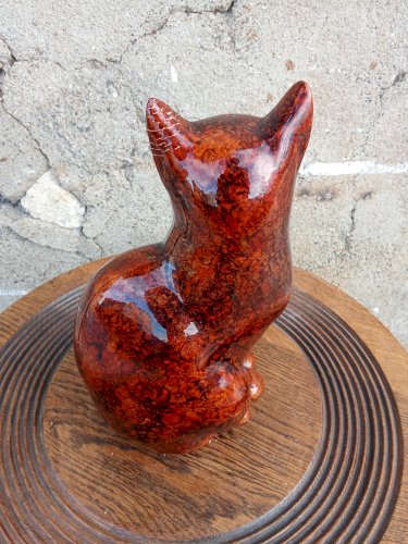 Figurine chat finition laque 