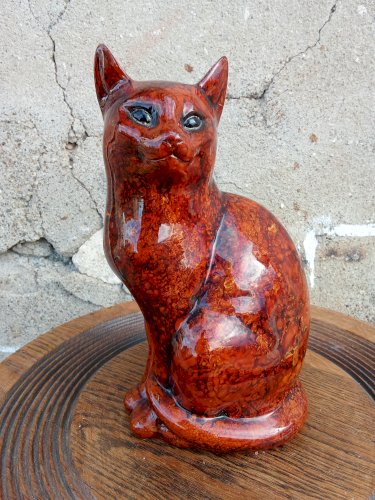 Figurine chat finition laque 