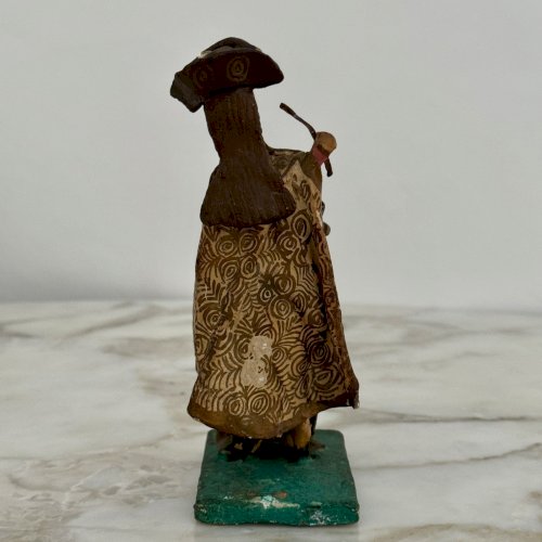 Figurine en carton bouilli polychrome Saint Georges par Pérau XIXe M4004