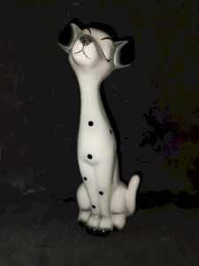 figurine en ceramique en forme de dalmatien en bon etat