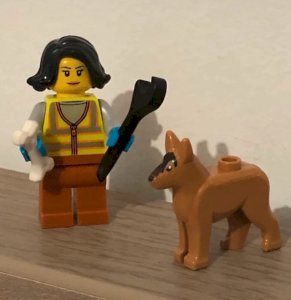 Lego figurine and accessories