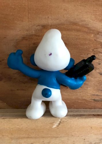Figurine Schtroumpfs au téléphone
