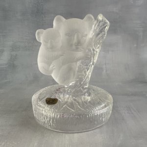 Figurine statuette Koala cristal RCR Royal Crystal Rock 24% plomb Italy Wildlife