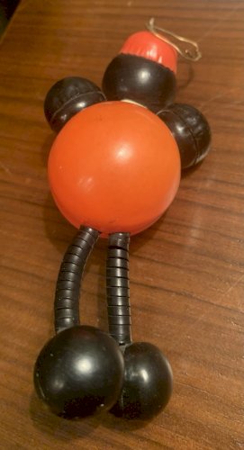 figurine vintage en celluloïd Banania hochet petit enfant noir