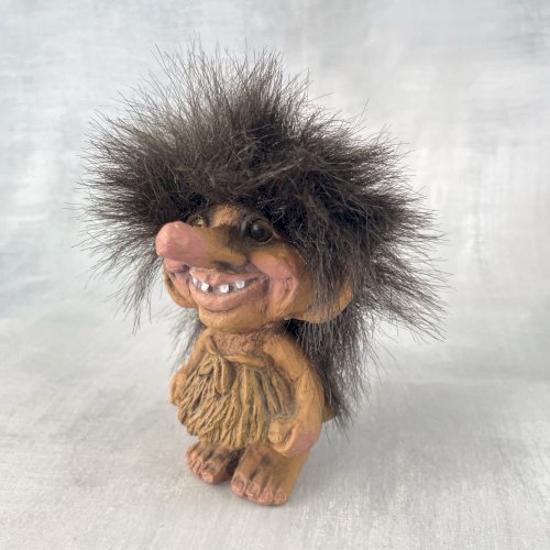 Figurine vintage Original Nyform Troll n°15 / 015 handmade Norway 90's  ~10cm