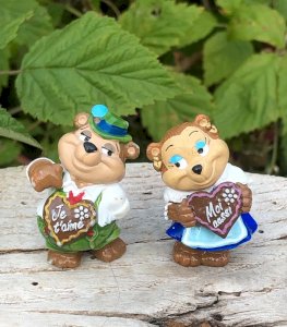 Kinder figurines Bavarian Bear I love you / Me too