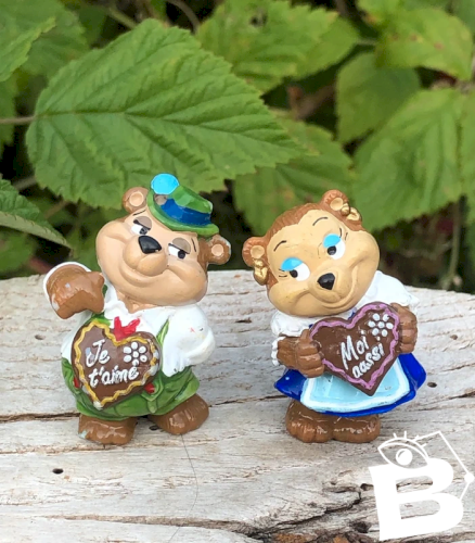 Figurines Kinder Ours Bavarois Je t aime / Moi aussi
