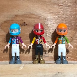 Lego Friends racing driver figures