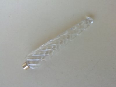 flacon à parfum ancien Miss Dior par Christian Dior, verre épais pressé moulé manque le bouchon