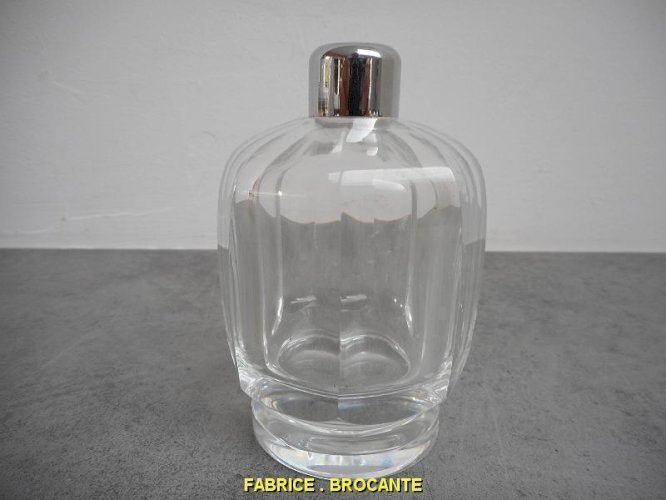 FLACON A PARFUM BACCARAT CRISTAL BOUT CHROME