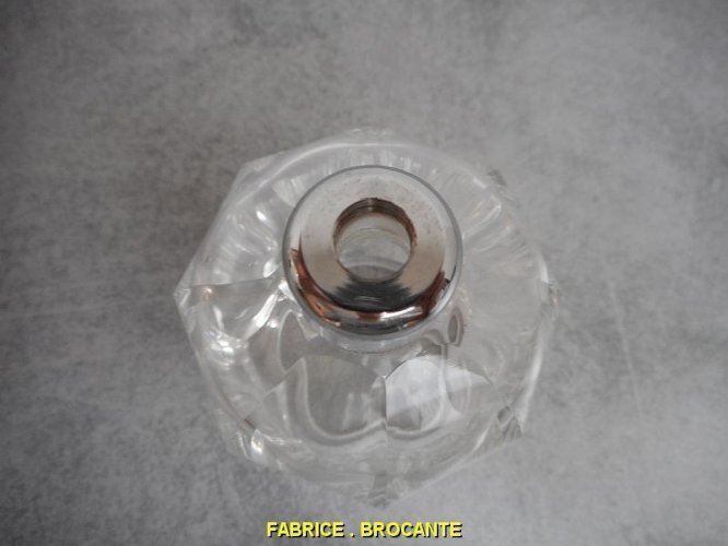 FLACON A PARFUM BACCARAT CRISTAL BOUT CHROME