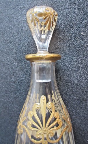 "Flacon à parfum en cristal taillé et doré à l'or fin: DAMON Paris Bd Malherbes