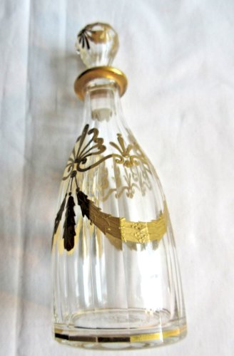 "Flacon à parfum en cristal taillé et doré à l'or fin: DAMON Paris Bd Malherbes