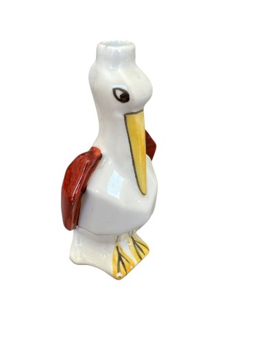 Flacon animalier Garnier France art déco 1925 porcelaine pélican stylisée Collec