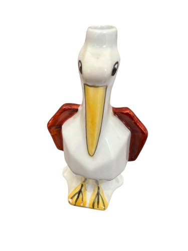 Flacon animalier Garnier France art déco 1925 porcelaine pélican stylisée Collec