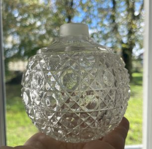 Bottle flask crystal ball DLG Diamonds Gemstones by Baccarat unsigned