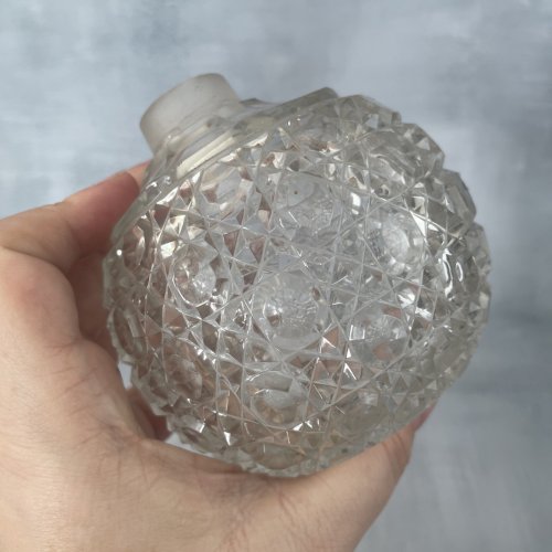 Flacon bouteille boule cristal DLG Diamants Pierreries de Baccarat non signé