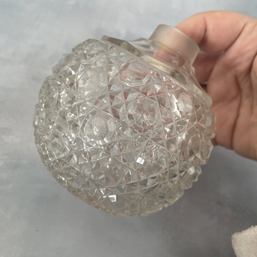 Flacon bouteille boule cristal DLG Diamants Pierreries de Baccarat non signé