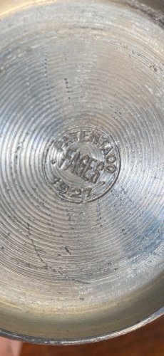 Flacon de parfum ancien, vaporisateur, époque art déco, signé , et daté de 1927.