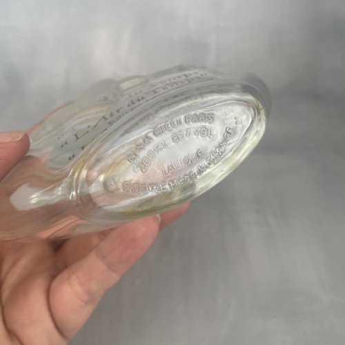 Flacon de parfum vide L'air du temps Nina Ricci Lalique 200 ml (~15cm)