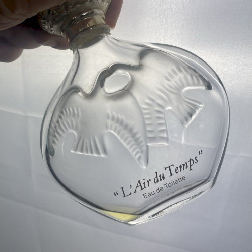 Flacon de parfum vide L'air du temps Nina Ricci Lalique 200 ml (~15cm)