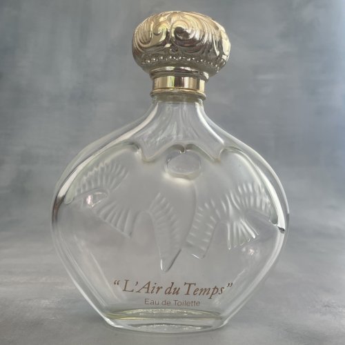 Flacon de parfum vide L'air du temps Nina Ricci Lalique 200 ml (~15cm)