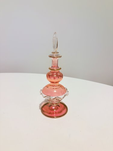 Flacon décoratif en verre soufflé d’Egypte 