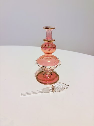 Flacon décoratif en verre soufflé d’Egypte 