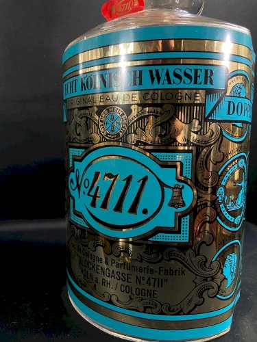 Flacon factice géant de vitrine N°4711 Echt Kölnisch Wasser Glockengasse Köln