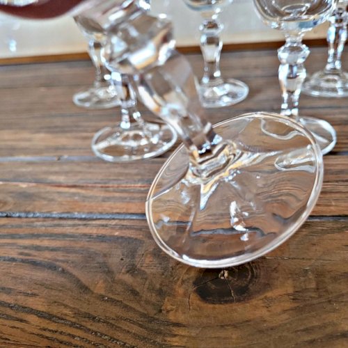 Flûtes à champagne en cristal jambe travaillée