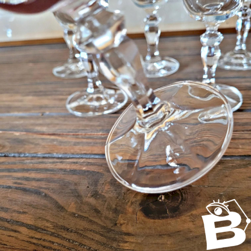 Flûtes à champagne en cristal jambe travaillée