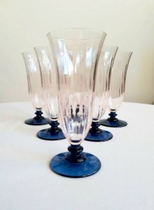 Italian champagne flutes, 1970s