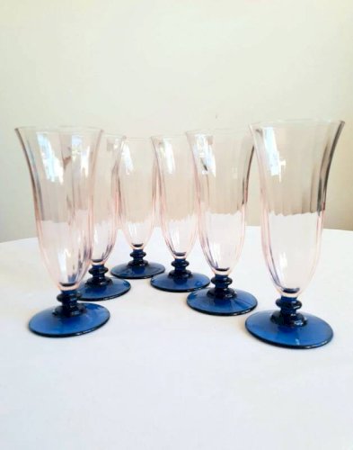 Flûtes à champagne italie, années 70