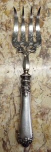 Silver Fish Fork Filled Goldsmith Silverware 6VitC 19/12