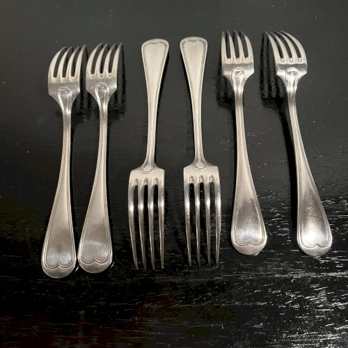 Fourchettes en métal argenté