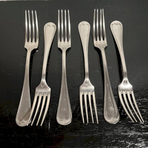 Fourchettes en métal argenté