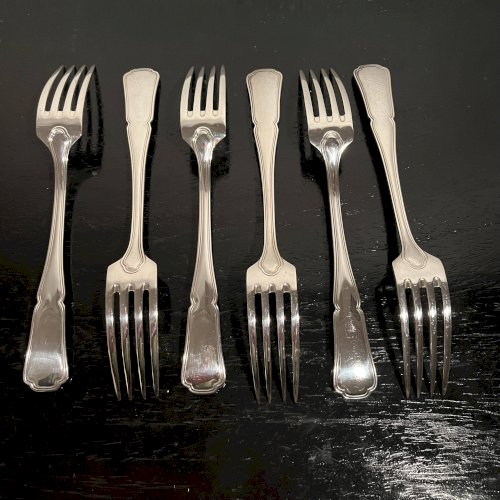 Fourchettes en métal argenté